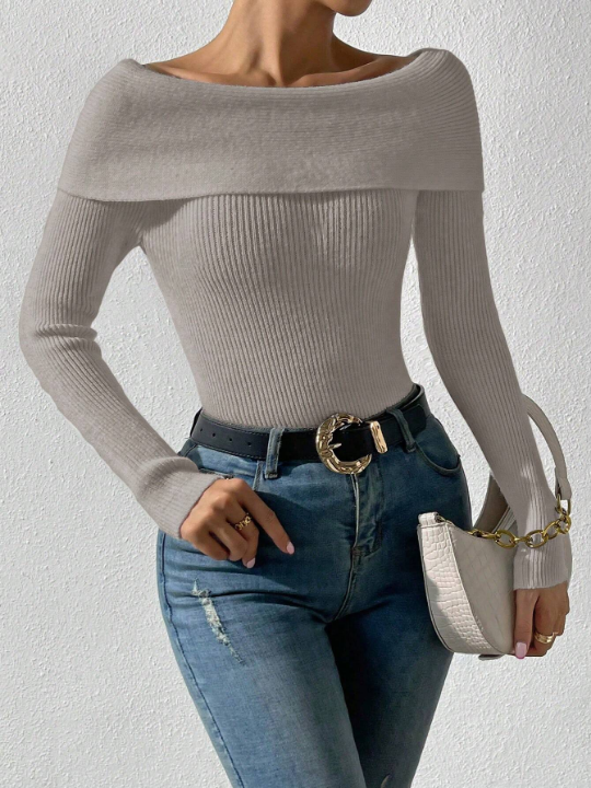 Off Shoulder Sexy Versatile Sweater