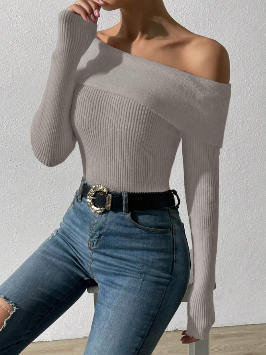 Off Shoulder Sexy Versatile Sweater