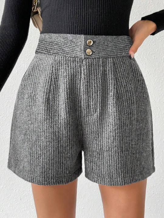 Priv High Waist Slanted Pocket Shorts