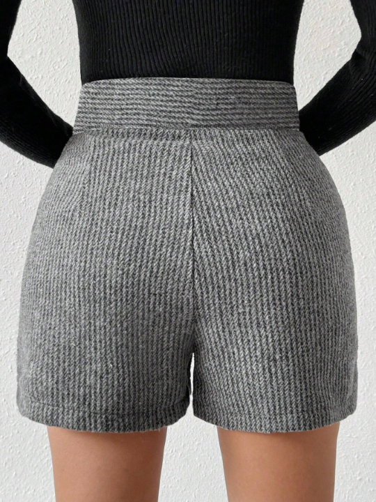 Priv High Waist Slanted Pocket Shorts