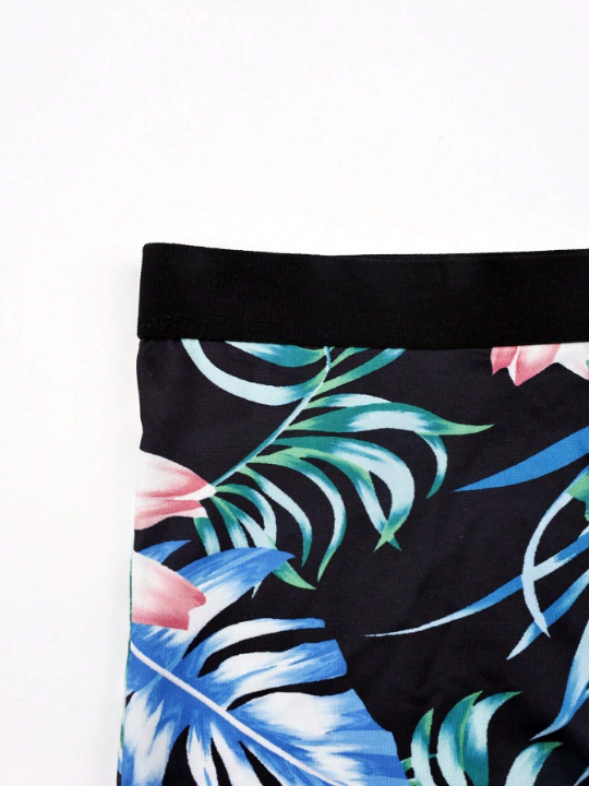 Men's Tropical Plant Print Boxer Briefs