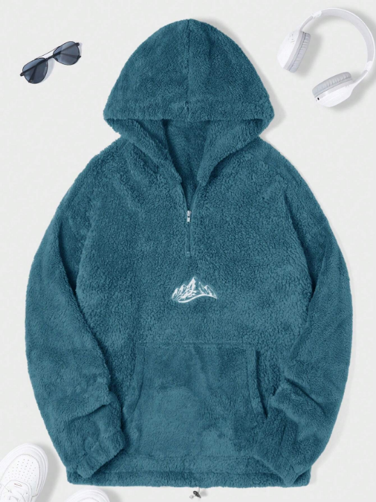 Manfinity Sporsity Men'S Embroidered Fleece Hoodie