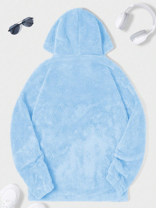 Manfinity Sporsity Men'S Embroidered Plush Hoodie