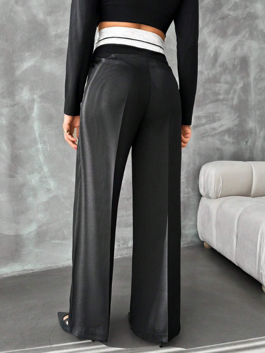 Women'S Color Blocking Straight Leg Pants