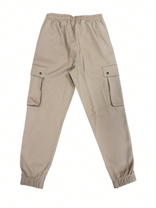 Manfinity Homme Men's Solid Color Loose Fit Cargo Pants