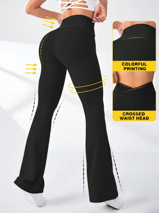 Daily&Casual Women's V-Waist Flare Workout Pants