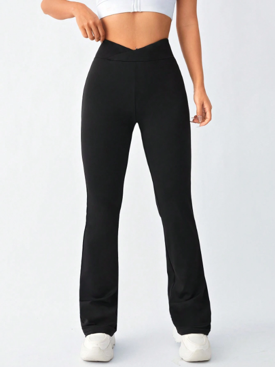 Daily&Casual Women's V-Waist Flare Workout Pants