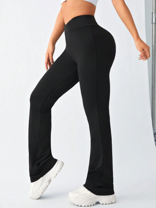 Daily&Casual Women's V-Waist Flare Workout Pants