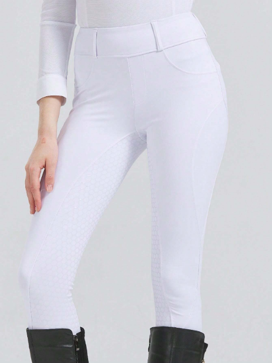 High Stretch Ladies' Equestrian Pants With Full Silicone Grip, Comfortable And Durable Horse Riding Breeches