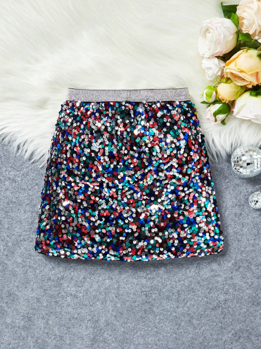 Tween Girls' Colorful Sparkle Casual Skirt