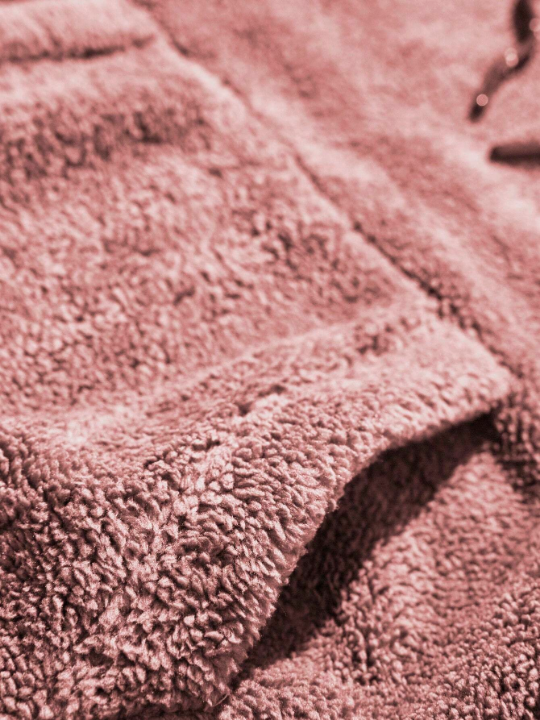 Manfinity Hypemode Men's Solid Color Drawstring Hooded Plush Sweatshirt