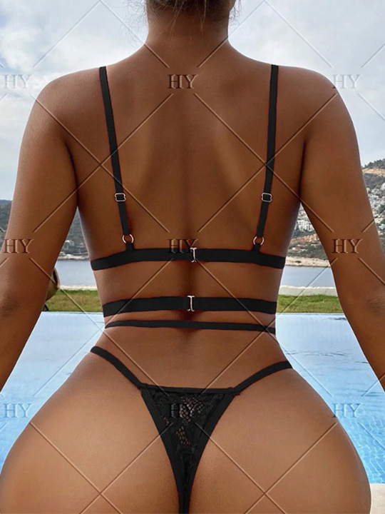 Sexy Lace Split-Type Lingerie Set For Women