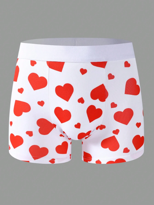 Men'S Heart Print Boxer Shorts