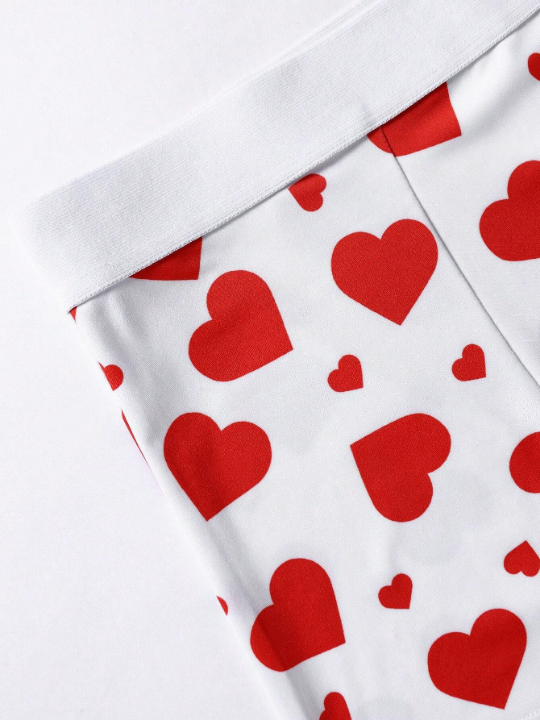 Men'S Heart Print Boxer Shorts