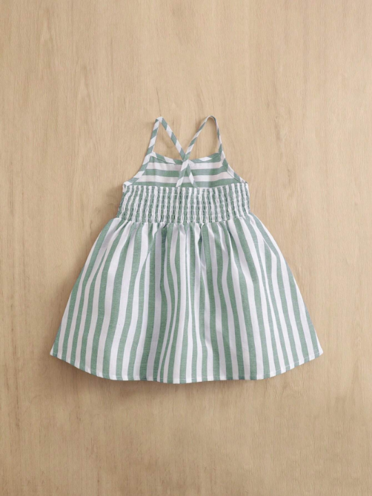 Baby Girl's Sleeveless Striped Dress