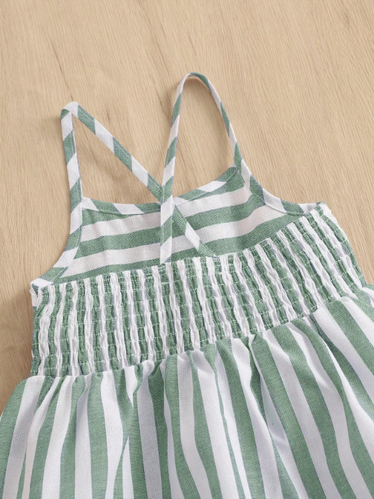 Baby Girl's Sleeveless Striped Dress