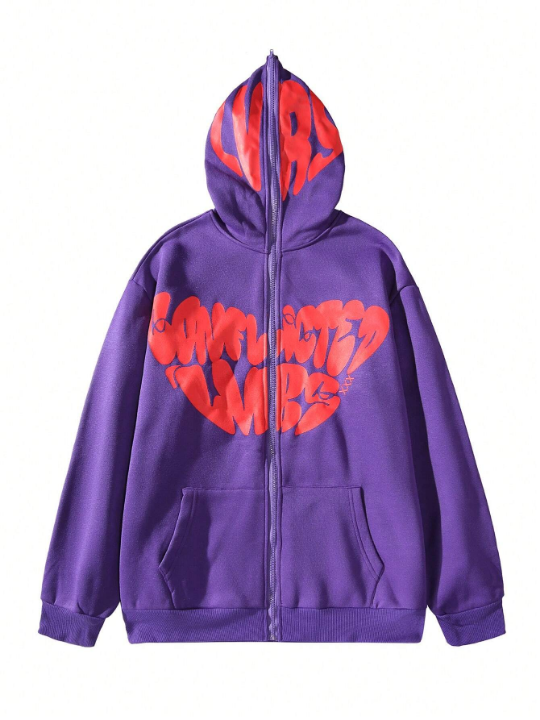 Manfinity EMRG Men's Loose Fit Hooded Fleece Sweatshirt