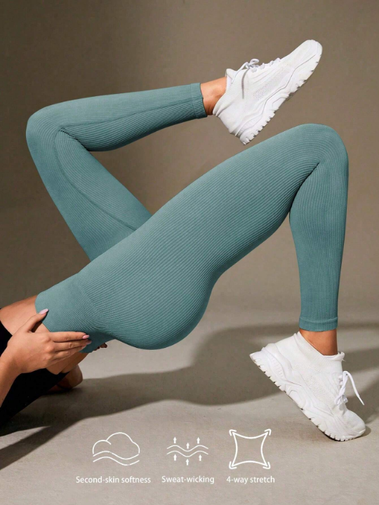 Yoga Basic Solid Color Sports Leggings