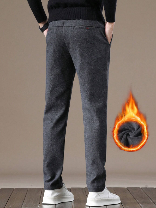 Men's Fleece Lined Pants With Pockets