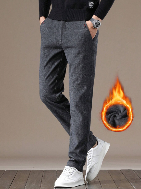 Men's Fleece Lined Pants With Pockets