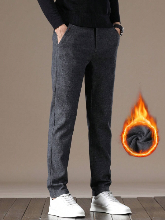 Men's Fleece Lined Pants With Pockets