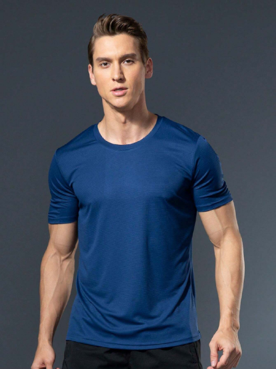 5pcs Men's Loose Breathable Fitness Running Outdoor Quick-Drying Short-Sleeved Sports T-Shirt Gym Clothes Men Spring Tops Basic T-Shirt