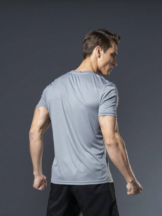 5pcs/Set Men's Loose Breathable Fitness, Running, Outdoor, Quick-Drying Short Sleeve Sport T-Shirts Gym Clothes Men Spring Tops Basic T Shirt