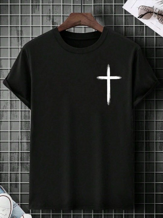 Manfinity LEGND Men Cross Print Tee