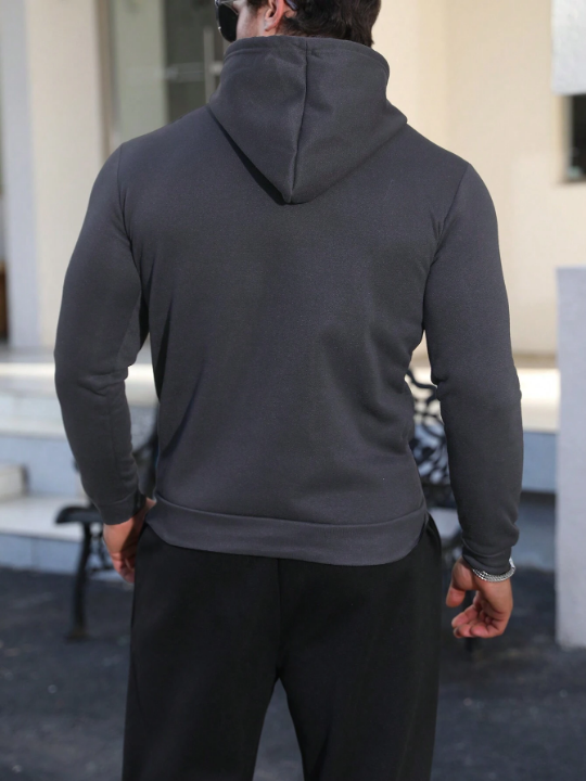Men's Drawstring Hooded Pullover Sweatshirt