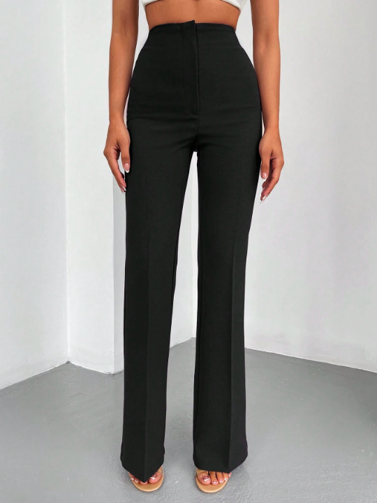 Solid Flare Leg Pants