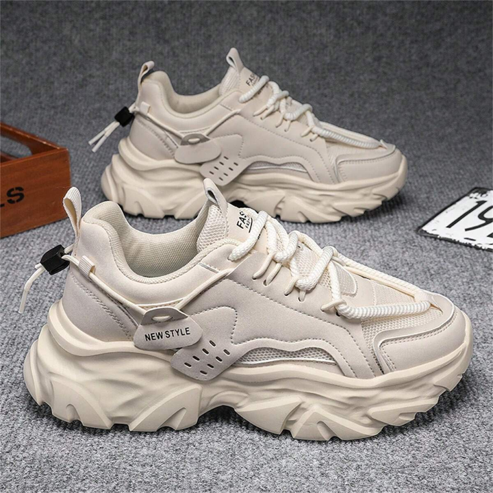 Men's Winter Fashionable Casual Sports Dad Shoes With Increased Height, Slip-Resistant & Wear-Resistant