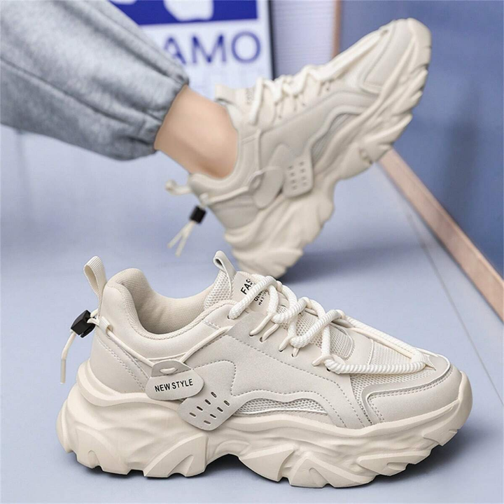 Men's Winter Fashionable Casual Sports Dad Shoes With Increased Height, Slip-Resistant & Wear-Resistant