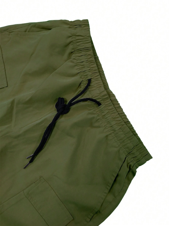 Men Flap Pocket Side Cargo Pants