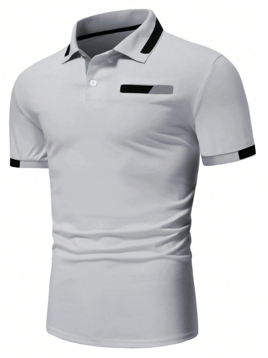 Manfinity Homme Men's Color Block Polo Shirt