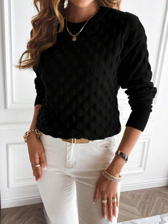 Essnce Solid Drop Shoulder Sweater