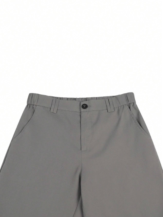 Manfinity Homme Men's Solid Color Shorts With Pockets