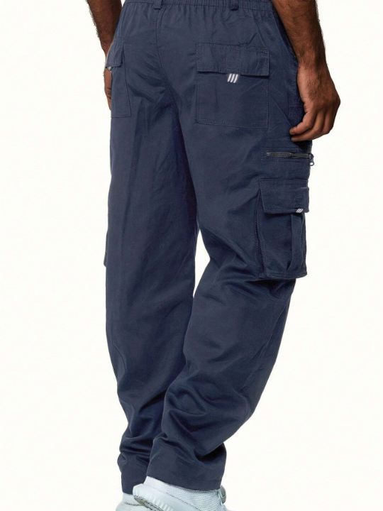 Men Flap Pocket Side Cargo Pants