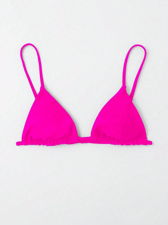 Swim Basics Solid Triangle Bikini Top