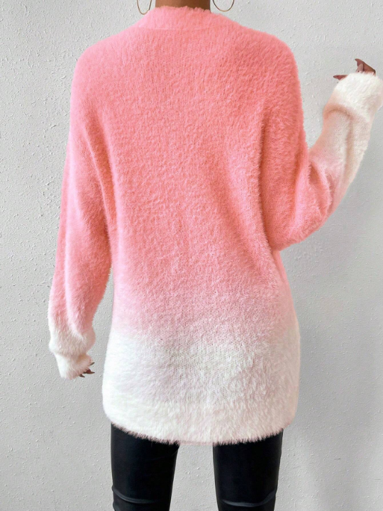 Essnce Women's Ombre Fluffy Sweater