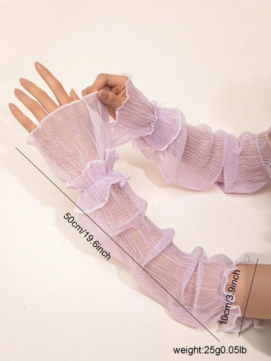 1 Pair Ruched Arm Sleeves