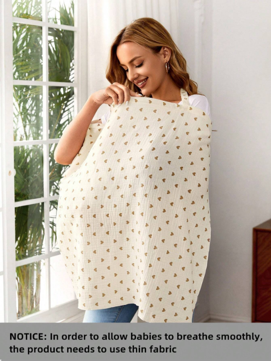 1pc Heart Pattern Nursing Cover