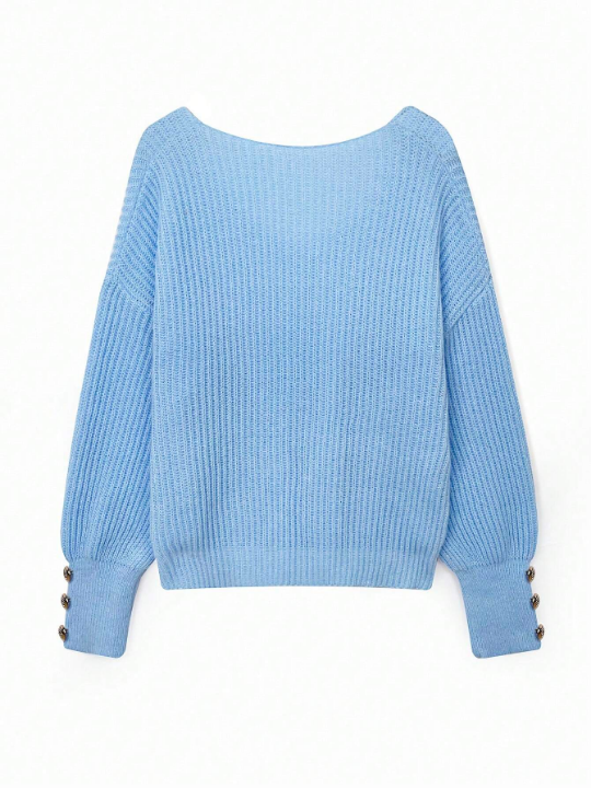 Women's V-Neck Long Sleeve Sweater