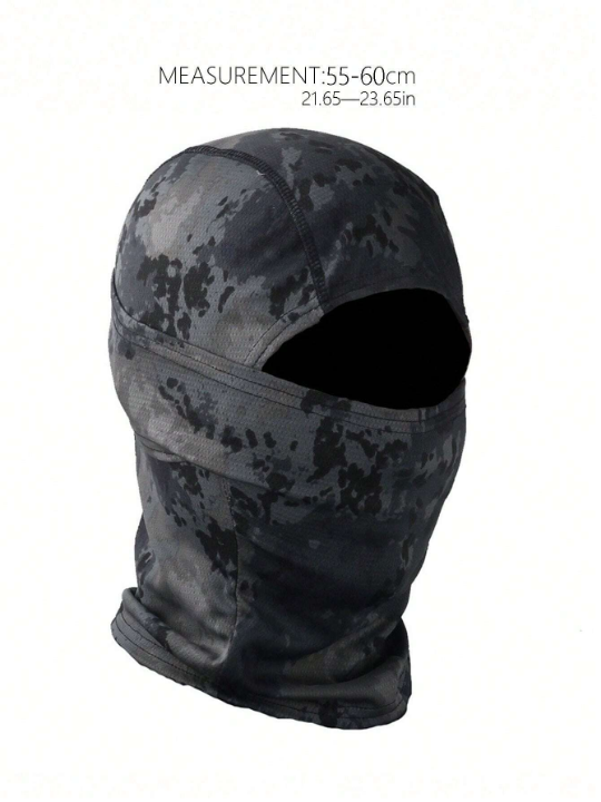 1pc Unisex Camouflage Designed Balaclava Hat Face Mask For Sunscreen And Breathability, Suitable For Spring & Summer Outdoor Travel, Cycling And Mountaineering