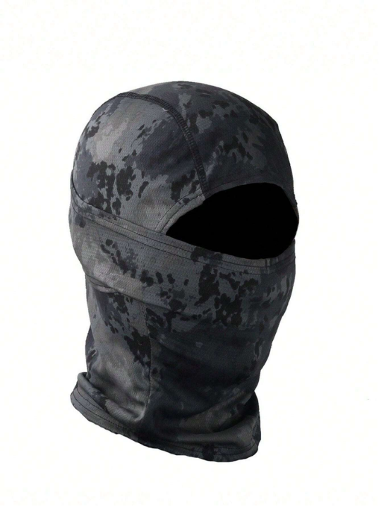 1pc Unisex Camouflage Designed Balaclava Hat Face Mask For Sunscreen And Breathability, Suitable For Spring & Summer Outdoor Travel, Cycling And Mountaineering