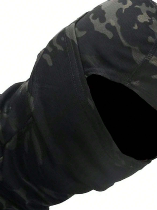 1pc Unisex Camo Bandana Hat With Mask Decoration Face Cover For Sun Protection, Breathable, Suitable For Spring And Summer Outdoor Activities Like Travel, Cycling And Hiking