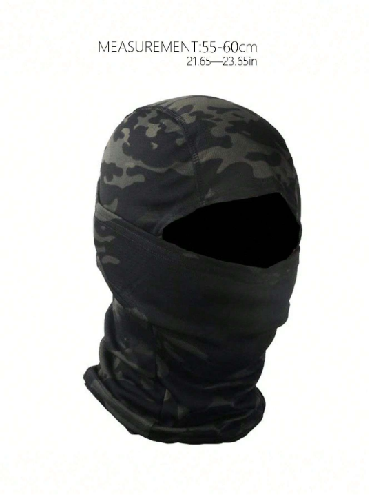 1pc Unisex Camo Bandana Hat With Mask Decoration Face Cover For Sun Protection, Breathable, Suitable For Spring And Summer Outdoor Activities Like Travel, Cycling And Hiking