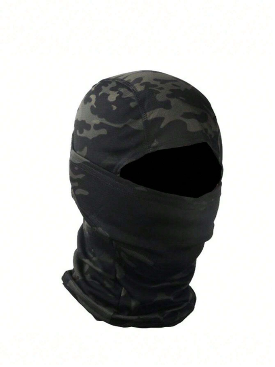 1pc Unisex Camo Bandana Hat With Mask Decoration Face Cover For Sun Protection, Breathable, Suitable For Spring And Summer Outdoor Activities Like Travel, Cycling And Hiking
