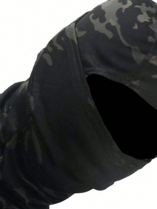 1pc Unisex Camo Bandana Hat With Mask Decoration Face Cover For Sun Protection, Breathable, Suitable For Spring And Summer Outdoor Activities Like Travel, Cycling And Hiking