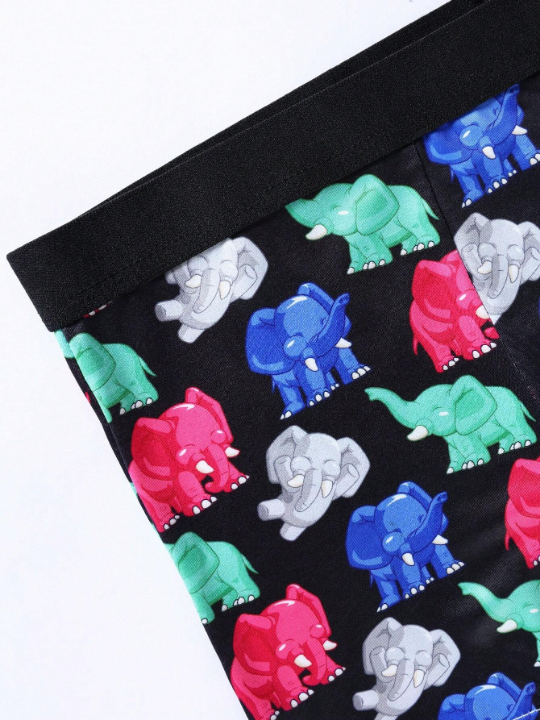 Men's Elephant Printed Boxer Briefs