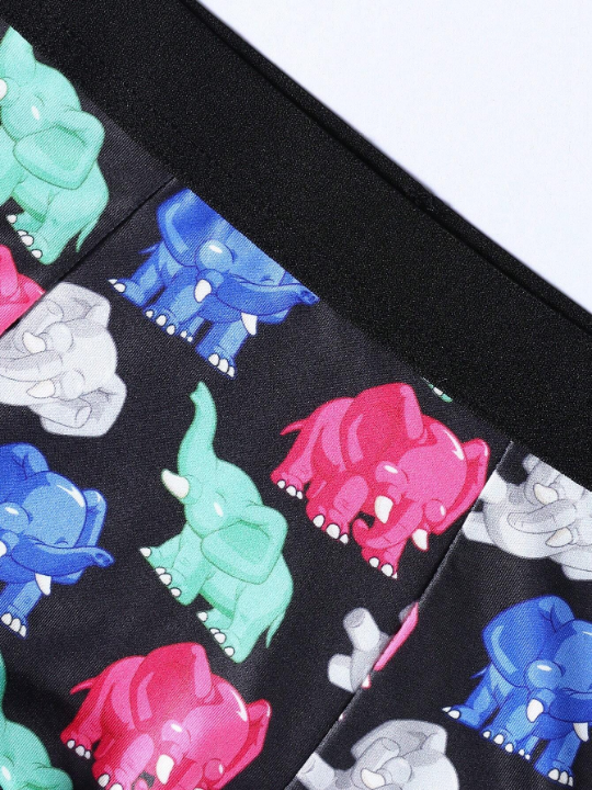 Men's Elephant Printed Boxer Briefs